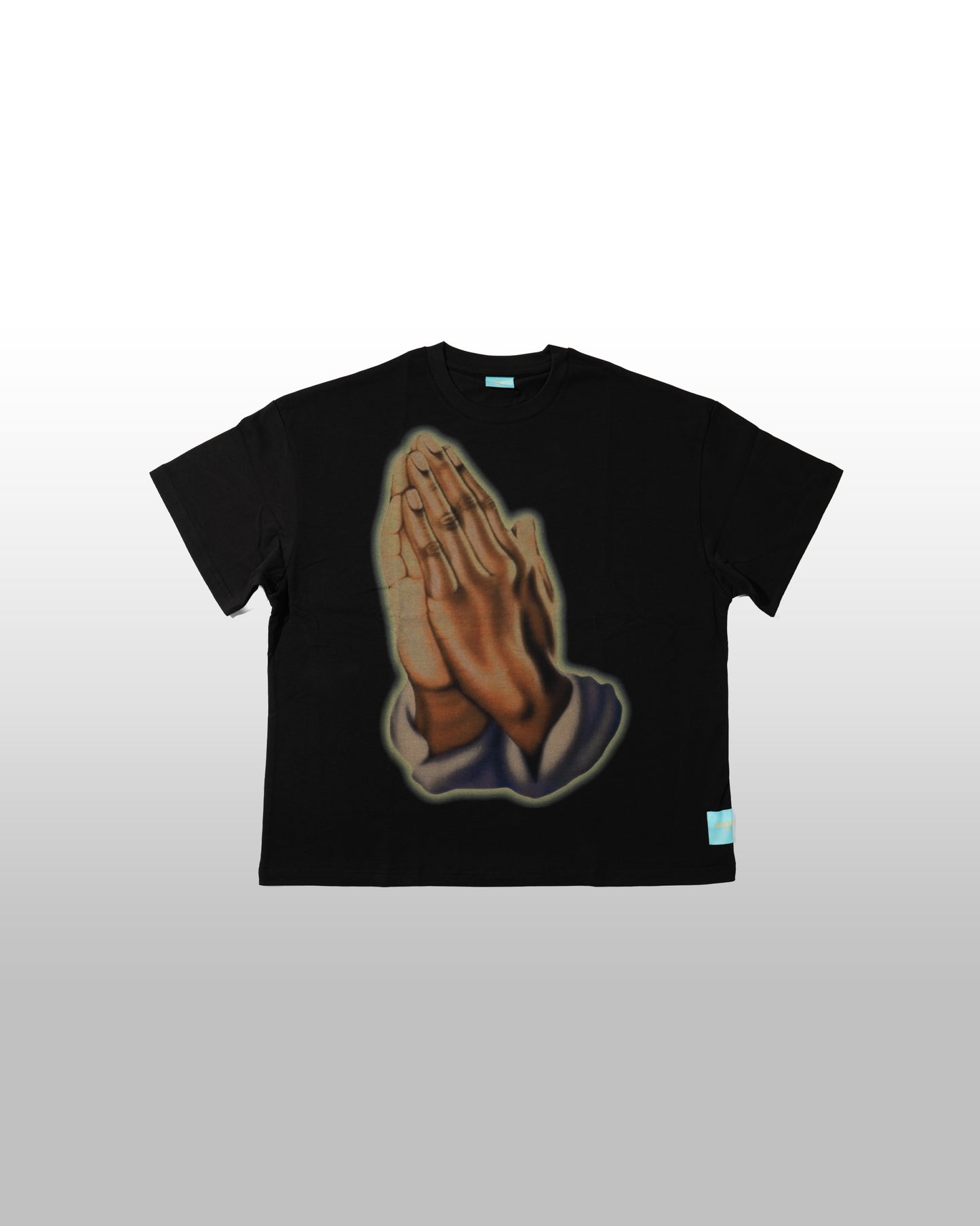Prayer Hands Oversized Tee - Black