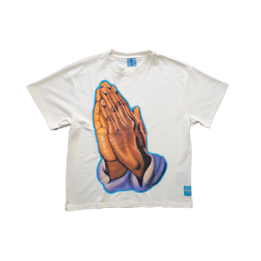 Prayer Hands Oversized Tee - Nude image 0
