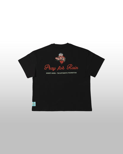 Prayer Hands Oversized Tee - Black